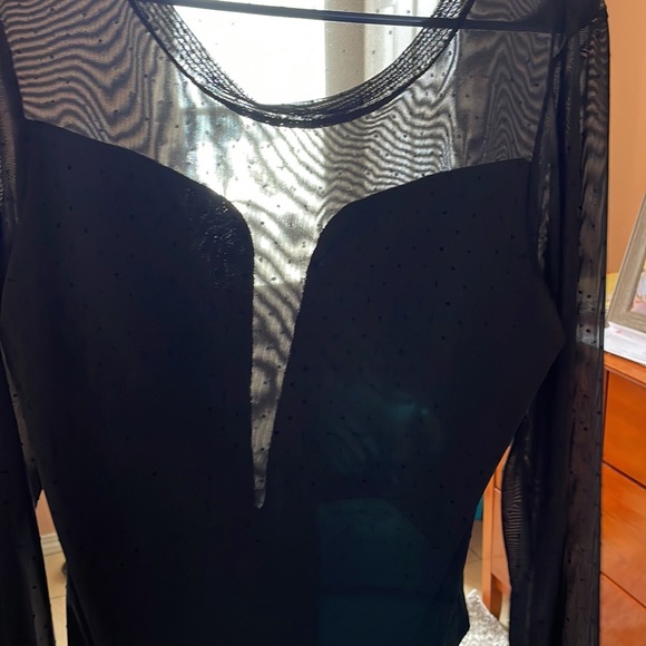 Sheer black long sleeve shirt - Picture 2 of 3